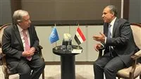 وزير الخارجية يتباحث مع الأمين العام للأمم المتحدة حول الأوضاع في غزة والسودان