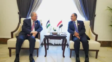 وزير الخارجية يجتمع مع نظيره الفلسطيني لبحث سبل تحقيق وقف إطلاق النار وإعادة إعمار غزة