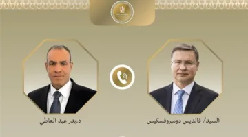 وزير الخارجية يجري اتصالا هاتفيا مع المفوض الأوروبي للاقتصاد