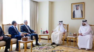 وزير الدولة للتجارة الخارجية يلتقي برئيس البرلمان المجري