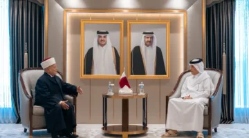 وزير الدولة للشؤون الخارجية يجتمع مع مفتي القدس