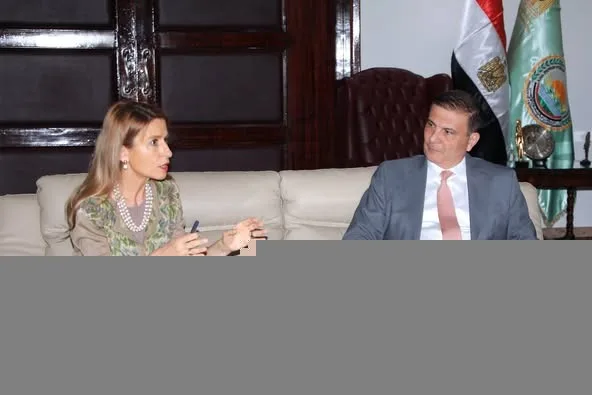 وزير الزراعة يبحث مع مديرة مكتب اليونسكو وممثل الفاو التعاون المشترك