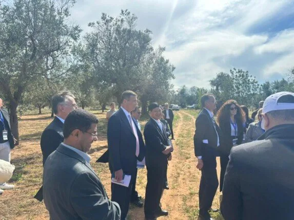 وزير الزراعة يشارك في جولة ميدانية لتفقد مزارع الزيتون في إيطاليا المتضررة من بكتيريا الزيليلا