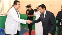 وزير الشباب والرياضة يثني على القافلة الطبية لجامعة الأزهر في مدينة الحوامدية بالجيزة.