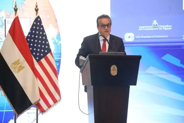 وزير الصحة: مصر تعد مركزاً محورياً للاستثمار الأمريكي في قطاع الرعاية الصحية في إطار رؤية 2030 وزير الصحة: مصر تعد مركزاً محورياً للاستثمار الأمريكي في قطاع الرعاية الصحية في إطار رؤية 2030