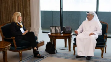 وزير المالية يلتقي بالرئيسة التنفيذية لشركة فرانكلين تيمبلتون