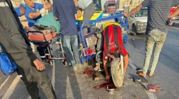 وفاة شخص وإصابة اثنين آخرين جراء انقلاب تروسيكل على الطريق الزراعي ببنها