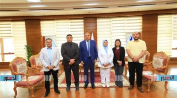 وفد من جهاز تنمية المشروعات يلتقي بجامعة كفر الشيخ