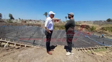 وكيل الشباب في كفر الشيخ يزور أعمال البناء في المسبح الأولمبي