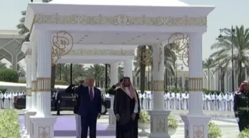 ولي العهد السعودي يستقبل الرئيس الأمريكي في قصر اليمامة بالعاصمة الرياض