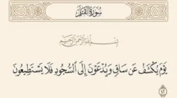 يوم يظهر فيه الساق ويتم دعوتهم للسجود، ولكنهم لا يقدرون على ذلك.