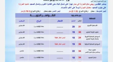 أمطار في هذه المناطق | تنبيه عاجل من الأرصاد حول حالة الطقس اليوم الأحد 1 يونيو 2025