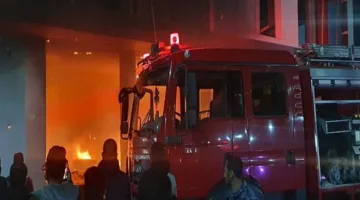 إخماد حريق في مستودع للملابس بشبرا الخيمة