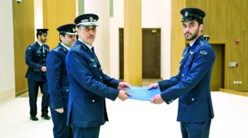 rewrite this title in other words: أكاديمية الشرطة تحتفل بتخريج دورتين للضباط