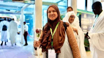 rewrite this title in other words: حاجة أمريكية من الأشخاص ذوي الإعاقة: المملكة تجسّد الرحمة في خدمة حجاجها