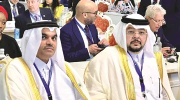 rewrite this title in other words: قطر تشارك في مؤتمر دولي لحماية الأنهار الجليدية