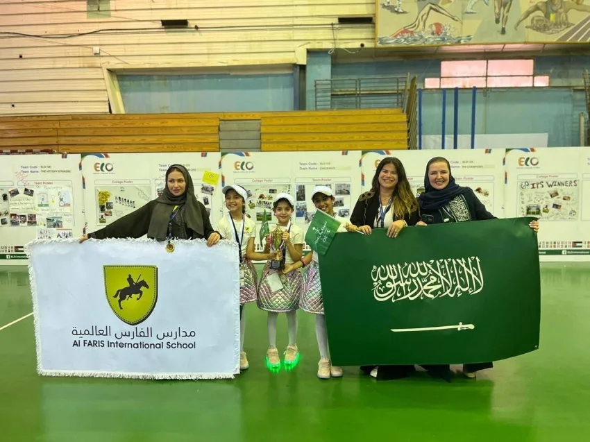 الفارس العالمية تحقق المركز الأول لأفضل مشروع في أولمبياد اللغة الإنجليزية ELO 2025 الفارس العالمية تحقق المركز الأول لأفضل مشروع في أولمبياد اللغة الإنجليزية ELO 2025