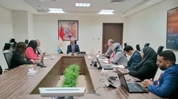 د. سيد إسماعيل يستقبل فريق البنك الدولي لتتبع المرحلة الثانية من برنامج خدمات الصرف الصحي في المناطق الريفية