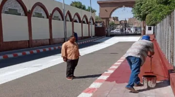 إعادة طلاء وترميم الأرصفة والأسفلت حول مسجد سيدي عبد الرحيم القنائي ومناطقها المحيطة