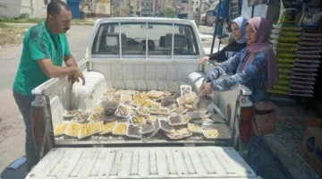 مصادرة منتجات مخبوزة غير صالحة للاستهلاك البشري خلال حملة في حي العرب ببورسعيد