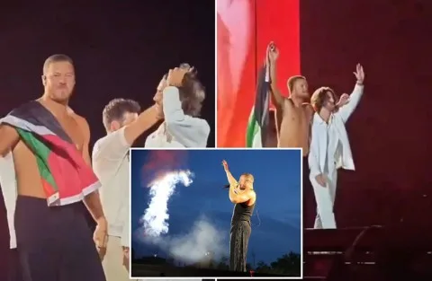 نجم أمريكي يثير الجدل بعد تقبيله علم فلسطين في حفل كبير بإيطاليا (فيديو) نجم أمريكي يثير الجدل بعد تقبيله علم فلسطين في حفل كبير بإيطاليا (فيديو)