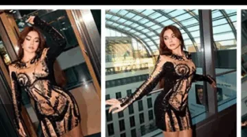 معجبو هيفاء وهبي يحيطون بها أثناء تكريمها في ألمانيا
