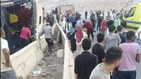 مصرع فتاة ونجاة أخرى بأعجوبة في حادث حافلة صغيرة بالفيوم
