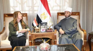 وزير الأوقاف يستقبل السفيرة الأمريكية في مصر