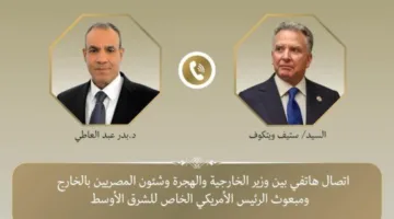 وزير الخارجية يشدد لمبعوث الرئيس الأمريكي على ضرورة إنهاء الهجوم الإسرائيلي على غزة