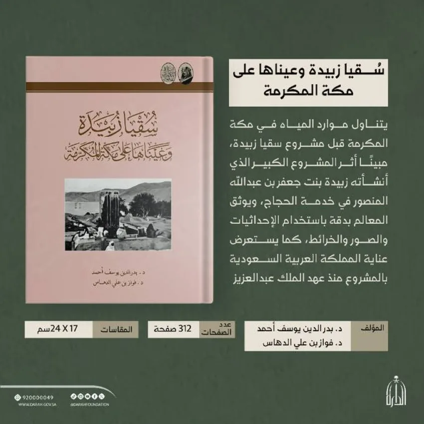 دارة الملك عبدالعزيز توثق مشروع “مياه زبيدة” دارة الملك عبدالعزيز توثق مشروع “مياه زبيدة”