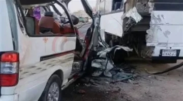 عاجل.. وفاة وإصابة 24 شخصًا في حادث خطير بين ميكروباص وحافلة على طريق الإسماعيلية الصحراوي