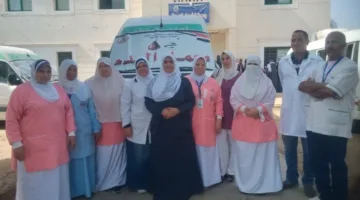 فحص 1145 حالة ضمن قافلة طبية مجانية في بني سويف