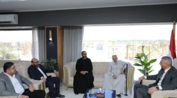 زيارة وفد من الكنيسة الكاثوليكية لتقديم التهاني لمحافظ أسوان بمناسبة عيد الأضحى المبارك