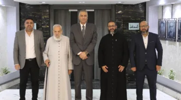 وفد من الكنيسة الكاثوليكية يبارك محافظ أسوان بمناسبة عيد الأضحى المبارك