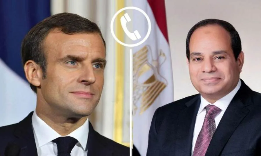 الرئيس السيسي يثني على دعم فرنسا لحقوق الشعب الفلسطيني خلال مكالمة مع ماكرون. الرئيس السيسي يثني على دعم فرنسا لحقوق الشعب الفلسطيني خلال مكالمة مع ماكرون.