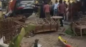 سائق يدهس كافيه بسيارته في 6 أكتوبر ويصيب 4 أشخاص | صور
