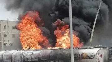 رئيس جهاز العاشر يعبر عن طمأنينته بشأن حال السائق المصاب في حادث احتراق السيارة المحملة بالوقود