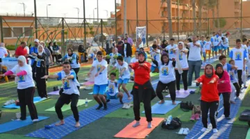 نائب محافظ بورسعيد يشارك في احتفاليات اليوم العالمي لليوجا
