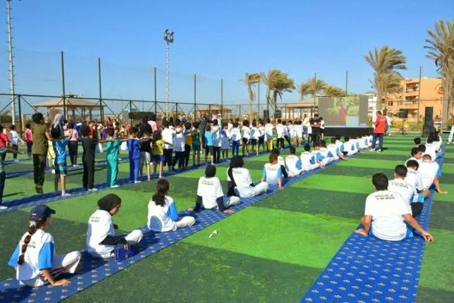 نائب محافظ بورسعيد يحضر فعالية اليوم العالمي لليوجا في المدينة الشبابية