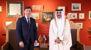 رئيس جمهورية كالميكيا الروسية يلتقي سفير قطر