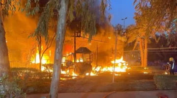 حريق في متنزه الزوراء.. والدفاع المدني تعمل على إخماده