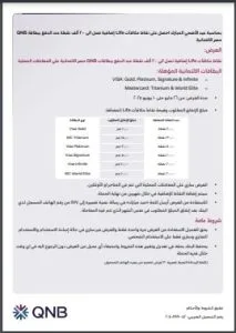 استخدم بطاقات QNB الائتمانية في عيد الفطر واحصل على 200 ألف نقطة من برنامج مكافآت الحياة. استخدم بطاقات QNB الائتمانية في عيد الفطر واحصل على 200 ألف نقطة من برنامج مكافآت الحياة.