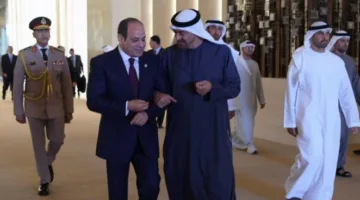 السيسي ومحمد بن زايد يشددان على ضرورة وقف إطلاق النار الفوري في غزة.