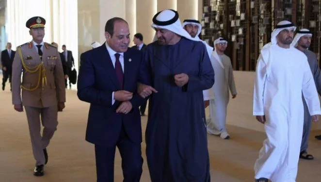 السيسي ومحمد بن زايد يشددان على ضرورة وقف إطلاق النار الفوري في غزة. السيسي ومحمد بن زايد يشددان على ضرورة وقف إطلاق النار الفوري في غزة.