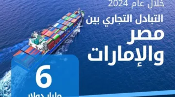 الإحصاءات: زيادة قدرها 46.9% في صادرات مصر إلى الإمارات خلال عام 2024