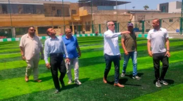 وكيل وزارة الرياضة يزور موقع إنشاء ملعب خماسي جديد في نادي كفر الشيخ.. صور