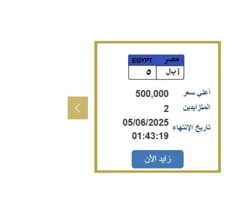 سعرها 500 ألف جنيه.. الطلب يتصاعد على لوحة سيارة فريدة سعرها 500 ألف جنيه.. الطلب يتصاعد على لوحة سيارة فريدة