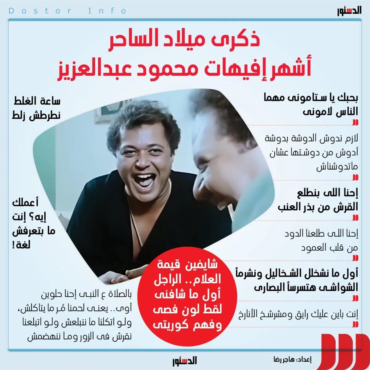 في ذكرى ميلاد نجم السينما المصرية.. أبرز إفيهات محمود عبدالعزيز في ذكرى ميلاد نجم السينما المصرية.. أبرز إفيهات محمود عبدالعزيز