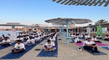 احتفال يوم اليوغا العالمي في الإسماعيلية