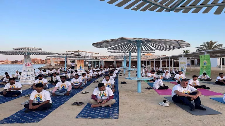 احتفال يوم اليوغا العالمي في الإسماعيلية احتفال يوم اليوغا العالمي في الإسماعيلية